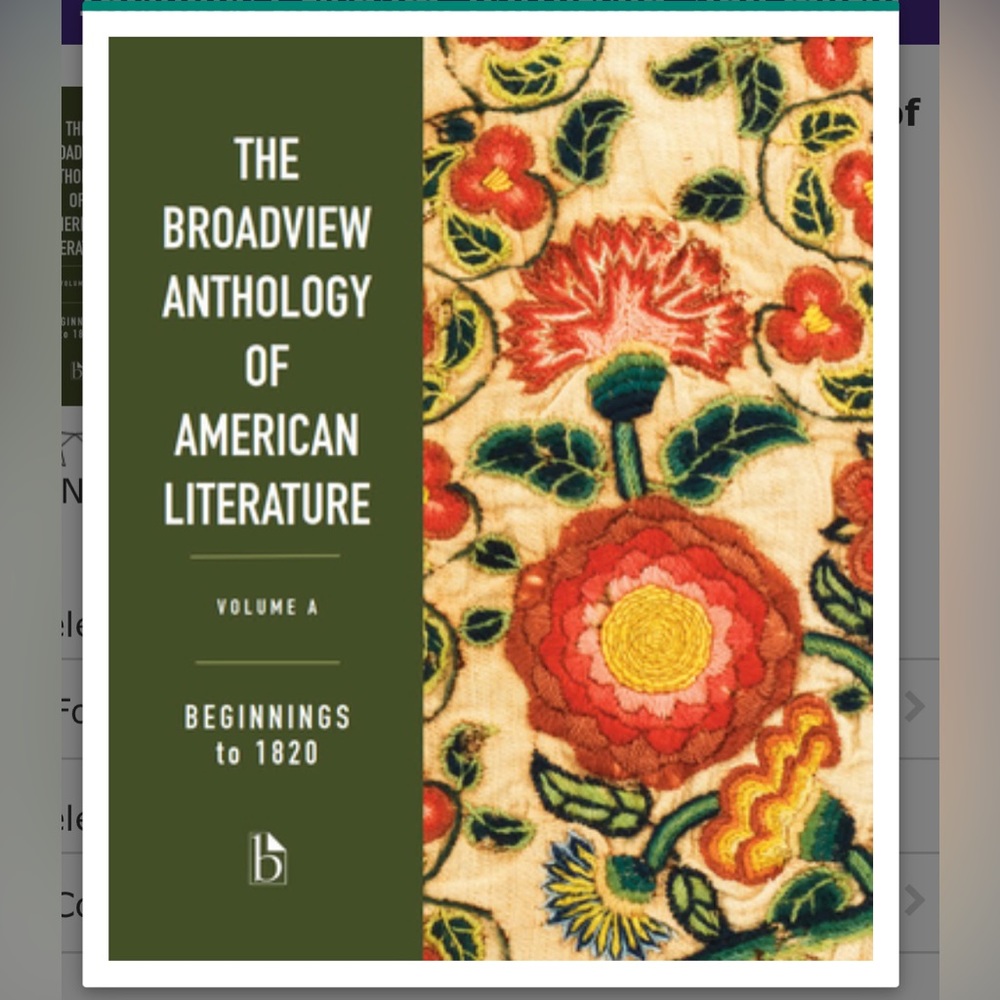 Broadview of American Literature Vol A